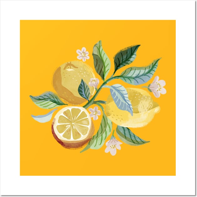 Luscious Lemons Wall Art by Rebelform